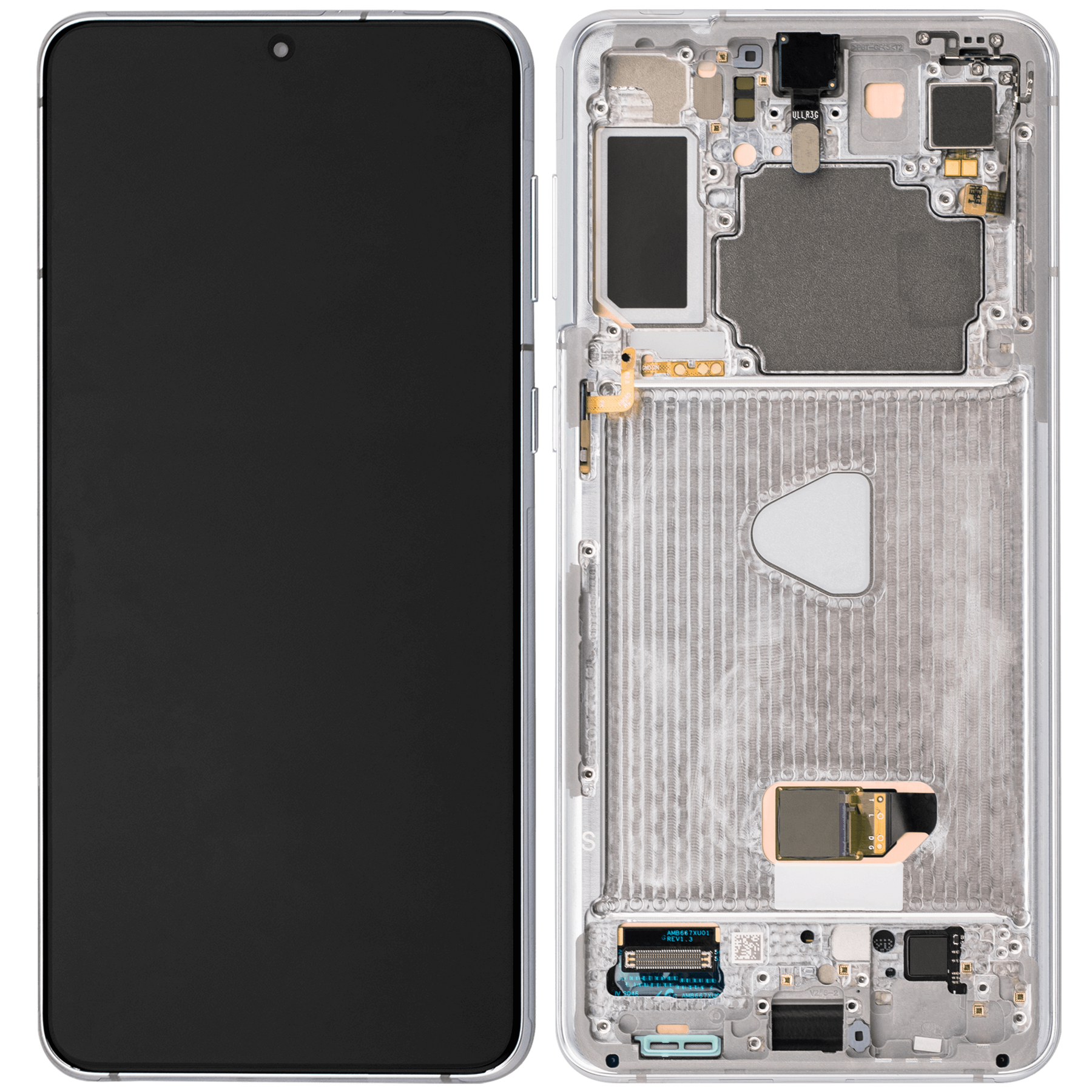 OLED Assembly With Frame Compatible For Samsung Galaxy S21 Plus 5G Replacement  (Vemake) (Phantom Silver)