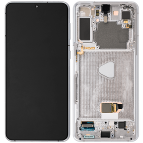 OLED Assembly With Frame Compatible For Samsung Galaxy S21 Plus 5G Replacement  (Vemake) (Phantom Silver)