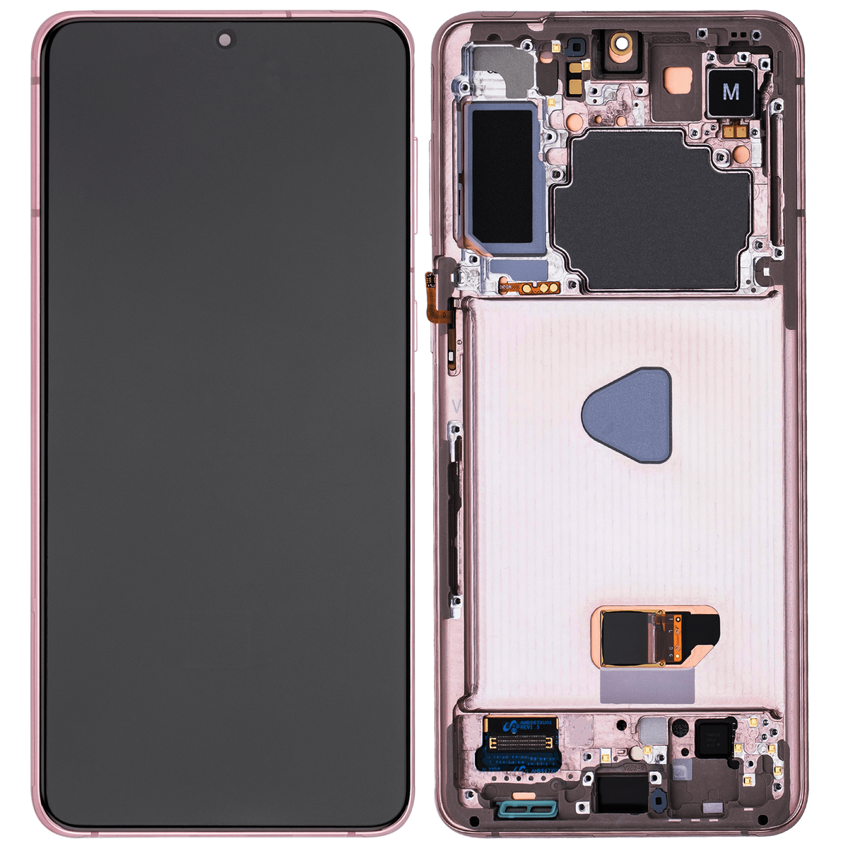 Replacement OLED Assembly With Frame Compatible For Samsung Galaxy S21 Plus 5G (Vemake) (Phantom Violet / Pink / Gold)