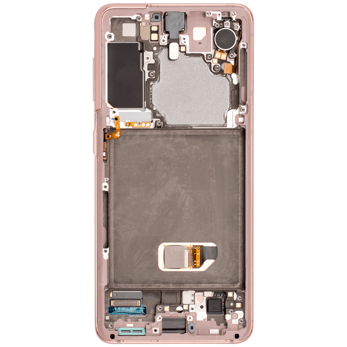 OLED Assembly With Frame Compatible For Samsung Galaxy S21 5G (Vemake) (Phantom Pink)