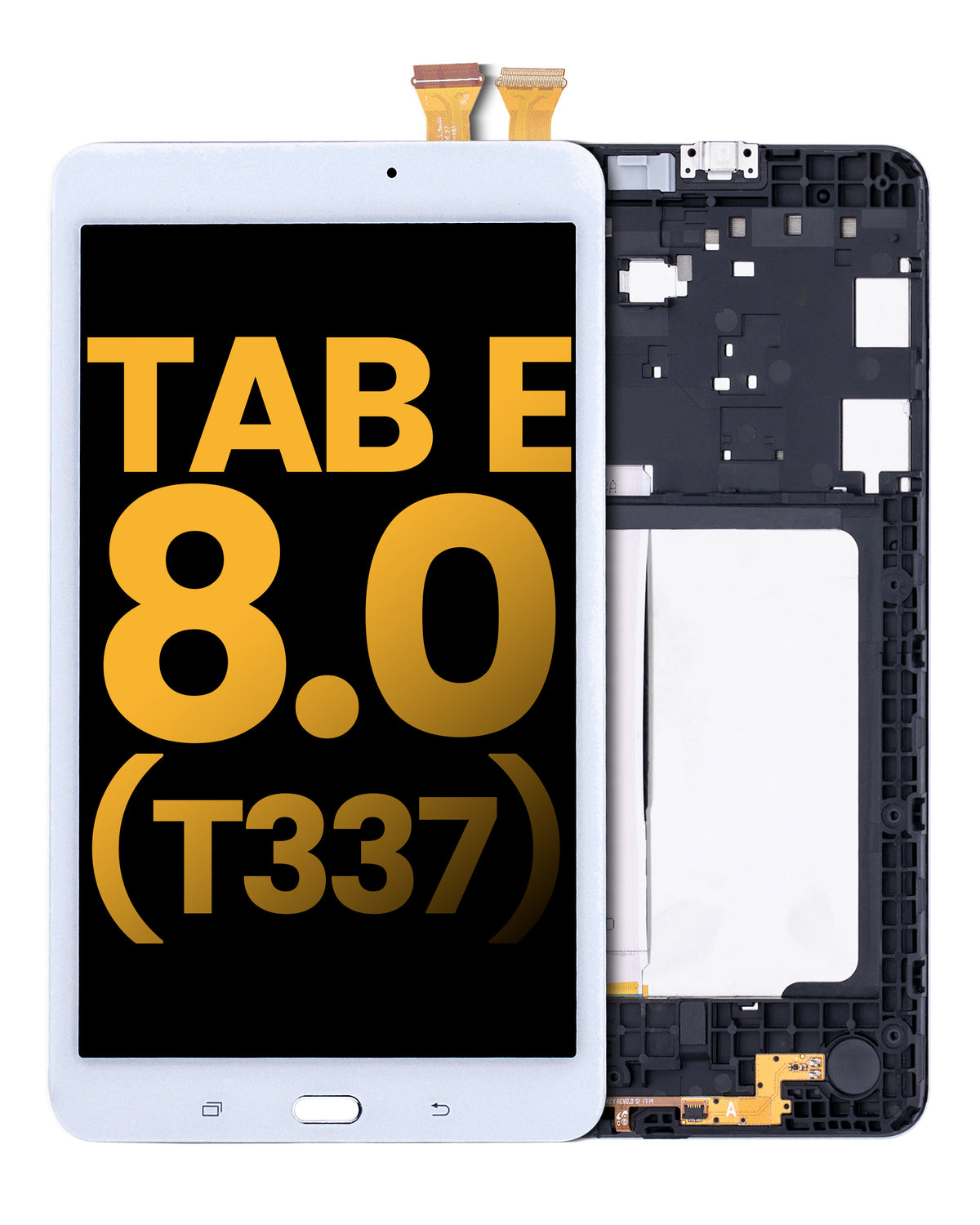 Replacement LCD Assembly With Frame Compatible For Samsung Galaxy Tab E 8.0" (2016) (T375 / T377 / T378) (Refurbished) (White)