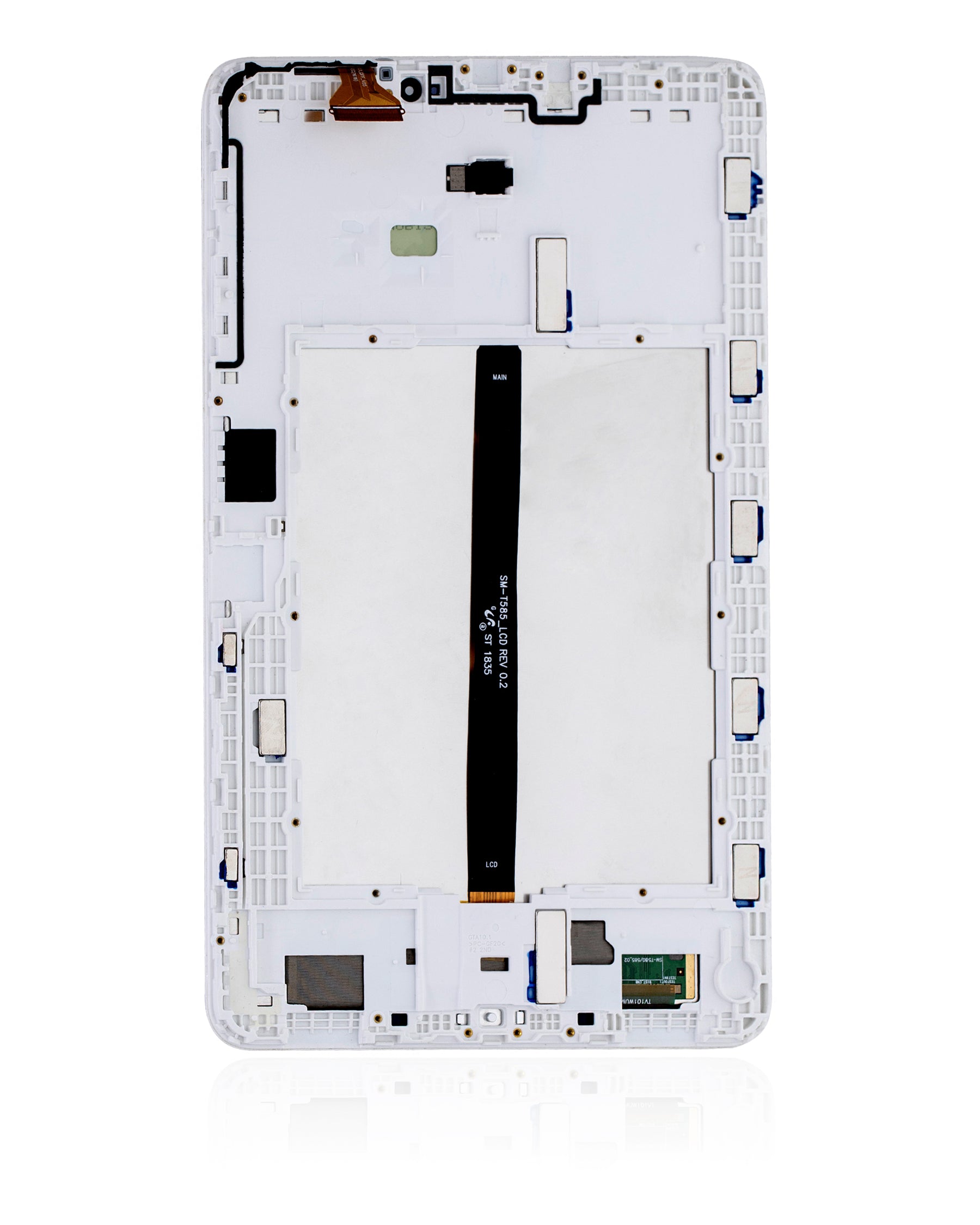 Replacement LCD Assembly With Frame Compatible For Samsung Tab A (10.1" / 2016) (T580 / T585) (Refurbished) (White)