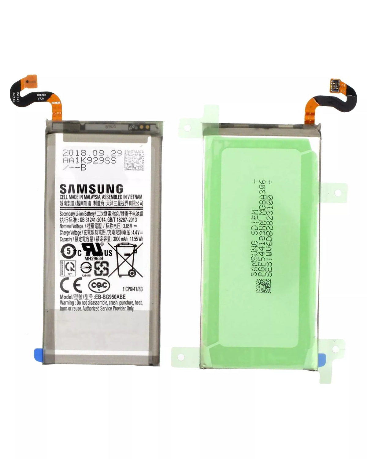 Replacement Battery Compatible For Samsung Galaxy S8 (EB-BG950ABA) (Service Pack)