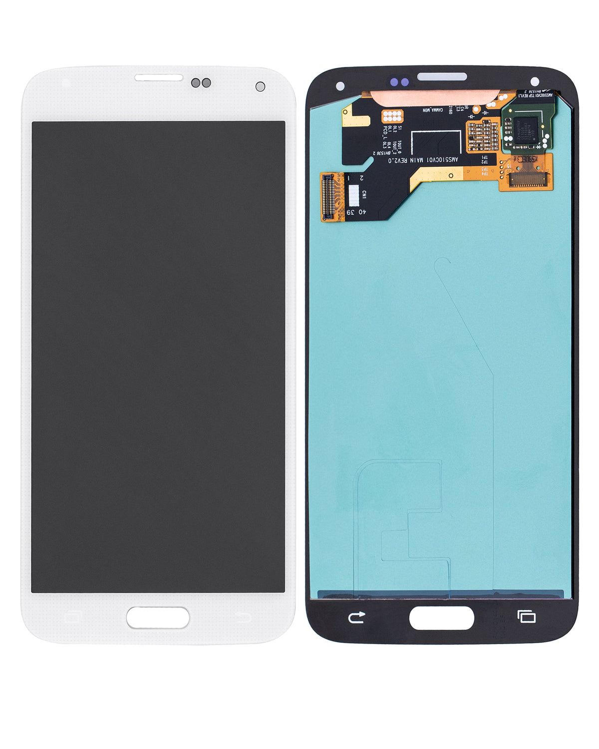 Replacement OLED Assembly Without Frame Compatible For Samsung Galaxy S5 (Refurbished) (White)