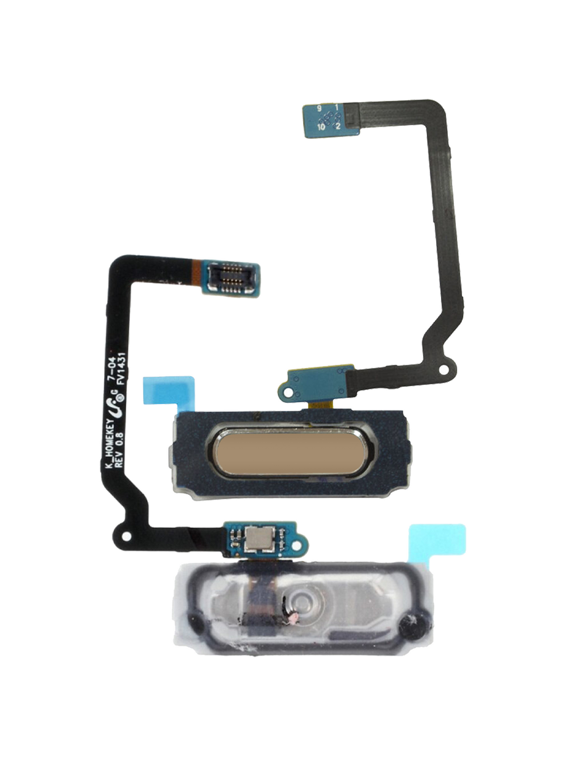 Replacement Home Button With Flex Cable Compatible For Samsung Galaxy S5 (Gold)