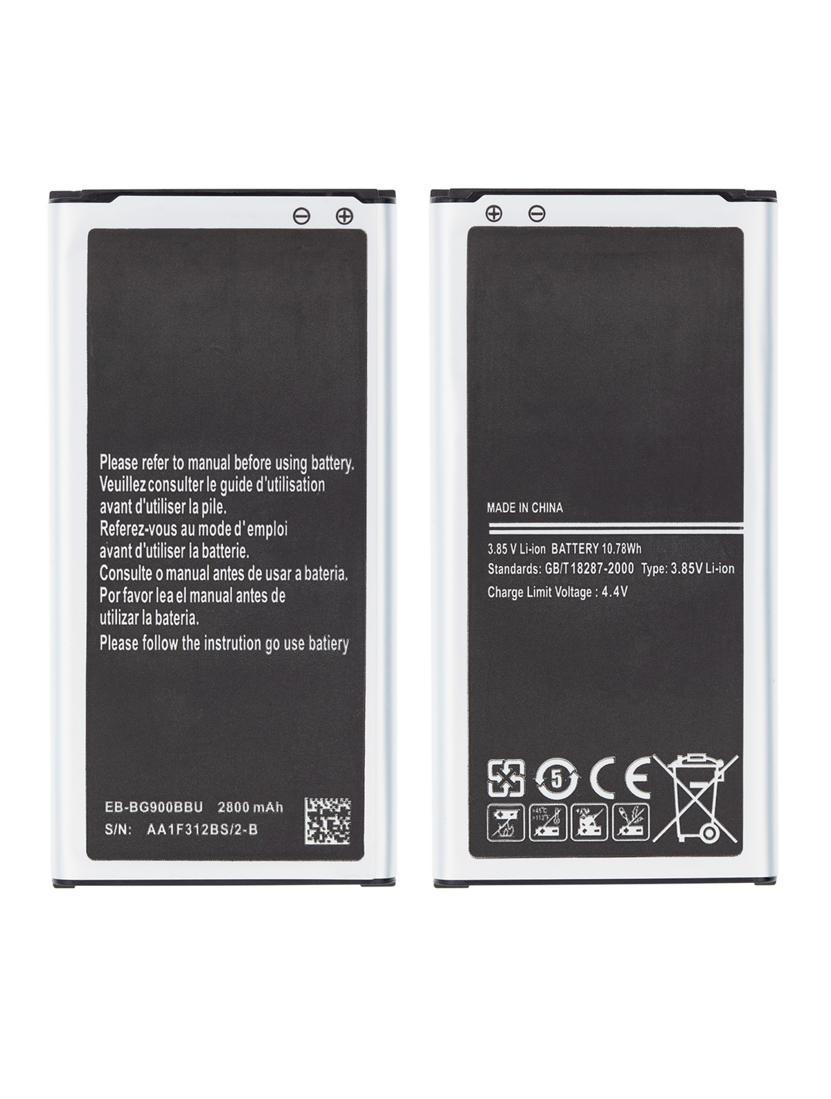 Replacement Battery Compatible For Samsung Galaxy S5 / S5 Active (BG900BBE)