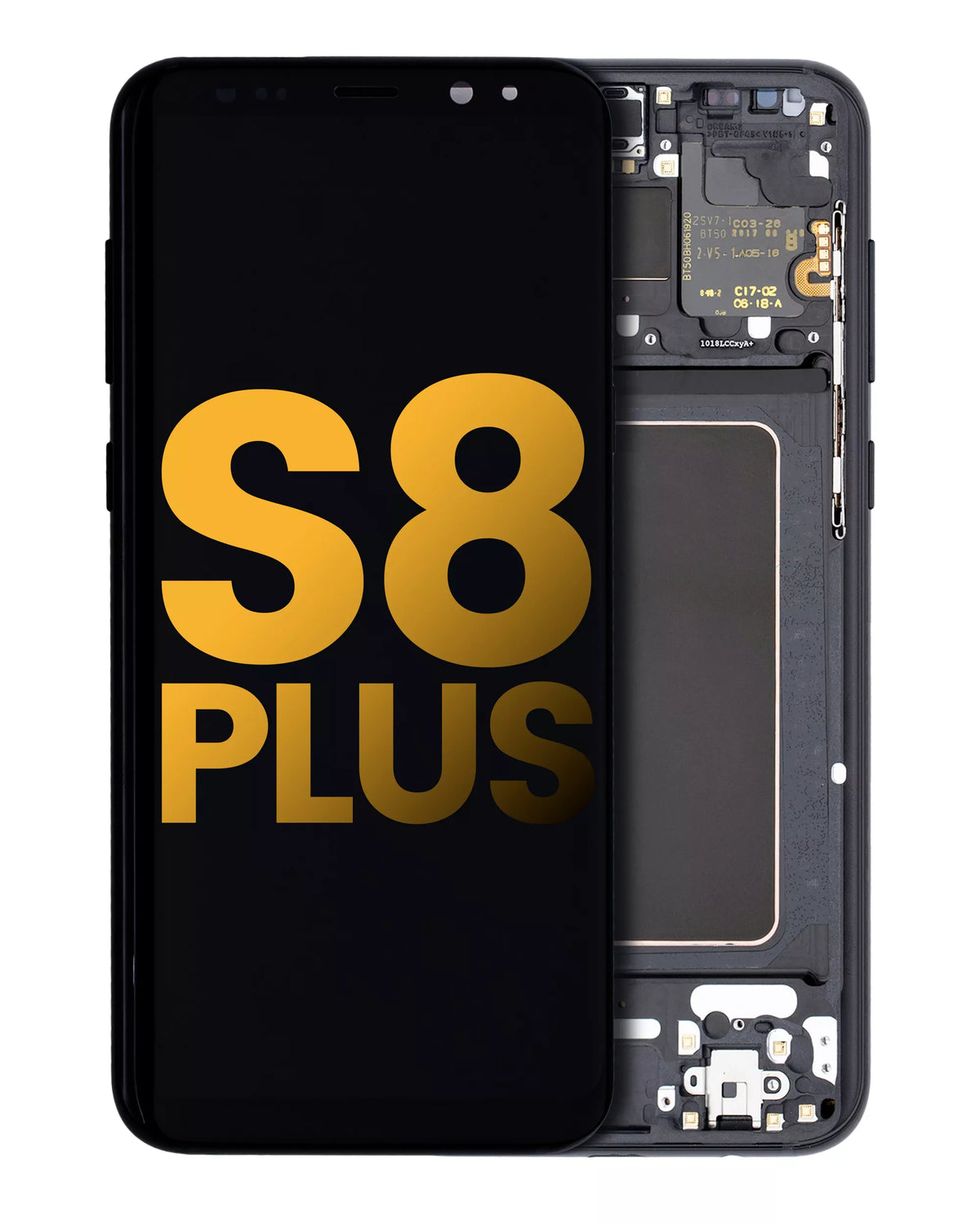 OLED Assembly With Frame Compatible For Samsung Galaxy S8 Plus Replacement  (Service Pack) (Midnight Black)