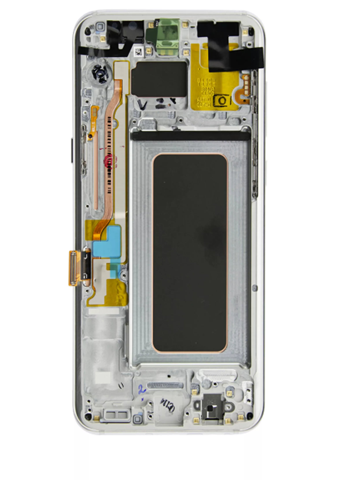 OLED Assembly With Frame Compatible For Samsung Galaxy S8 Plus Replacement by Macfactory.Store(Service Pack) (Arctic Silver)