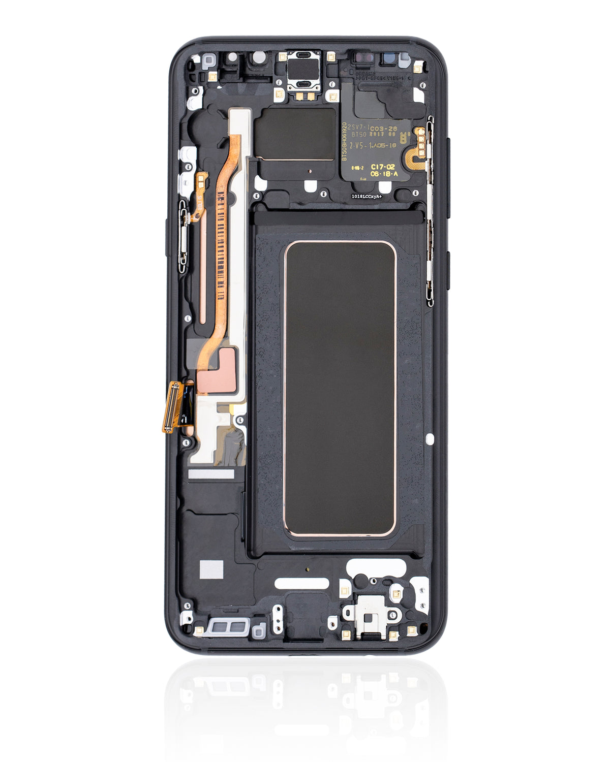 Replacement OLED Assembly With Frame Compatible For Samsung Galaxy S8 Plus (Refurbished) (Midnight Black)