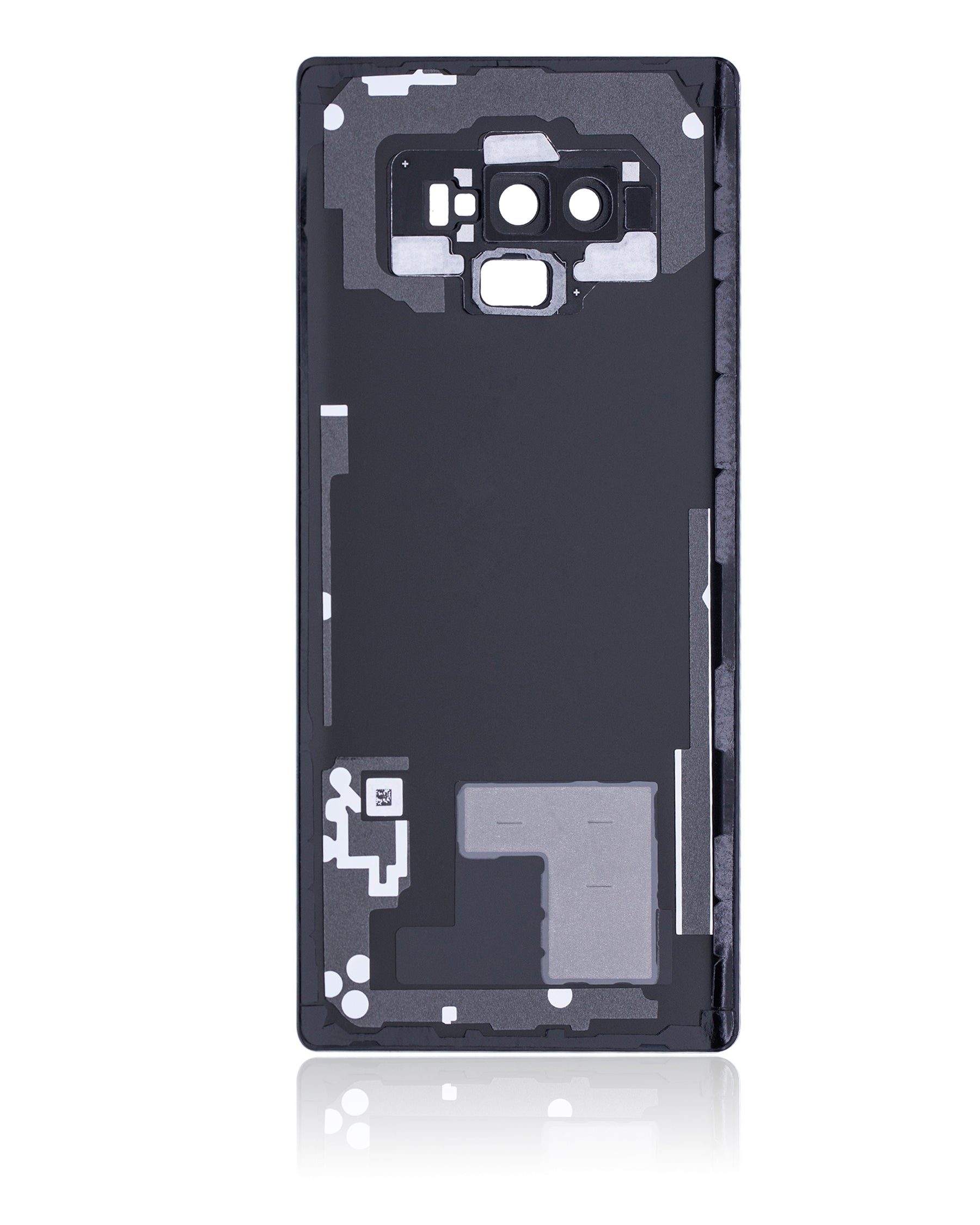 Back Cover Glass With Camera Lens Compatible For Samsung Galaxy Note 9 Replacement (No Logo) (Vemake) (Midnight Black)