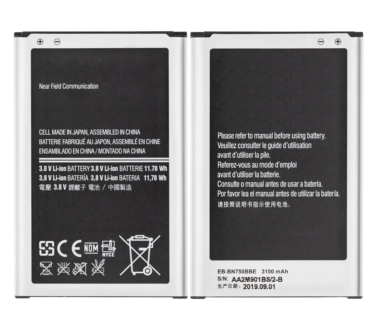 Replacement Battery Compatible For Samsung Galaxy Note 3 Neo (EB-BN750BBE)