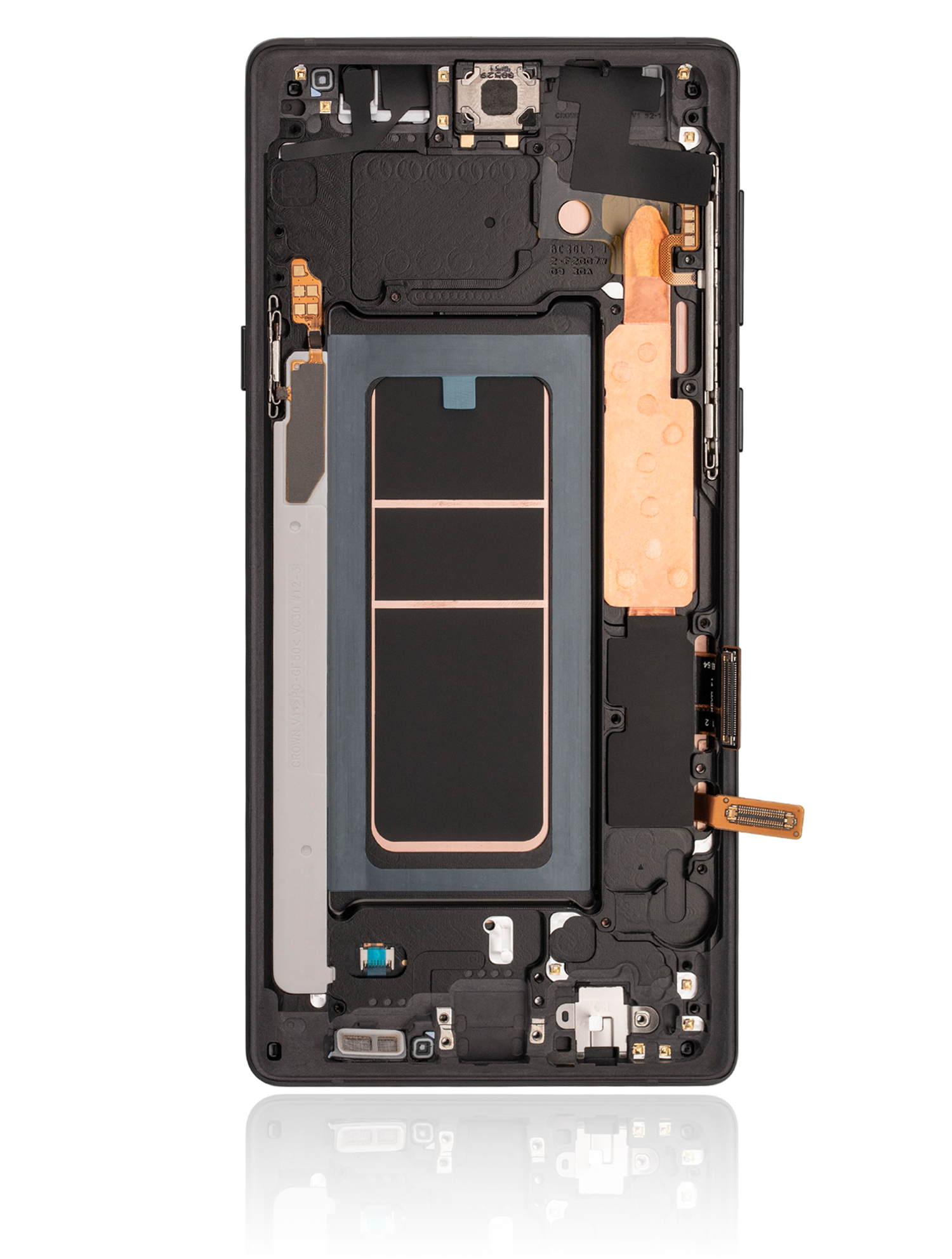 OLED Assembly With Frame Compatible For Samsung Galaxy Note 9 Replacement (Vemake) (Midnight Black)