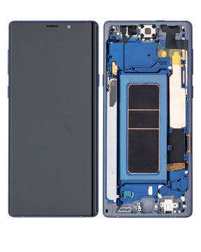 OLED Assembly With Frame Compatible For Samsung Galaxy Note 9 Replacement (Vemake) (Ocean Blue)