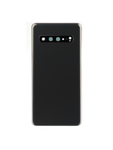 Replacement Back cover Glass With Camera Lens Compatible For Samsung Galaxy S10 5G  by Macfactory.Store (No Logo) (Vemake) (Prism Black)