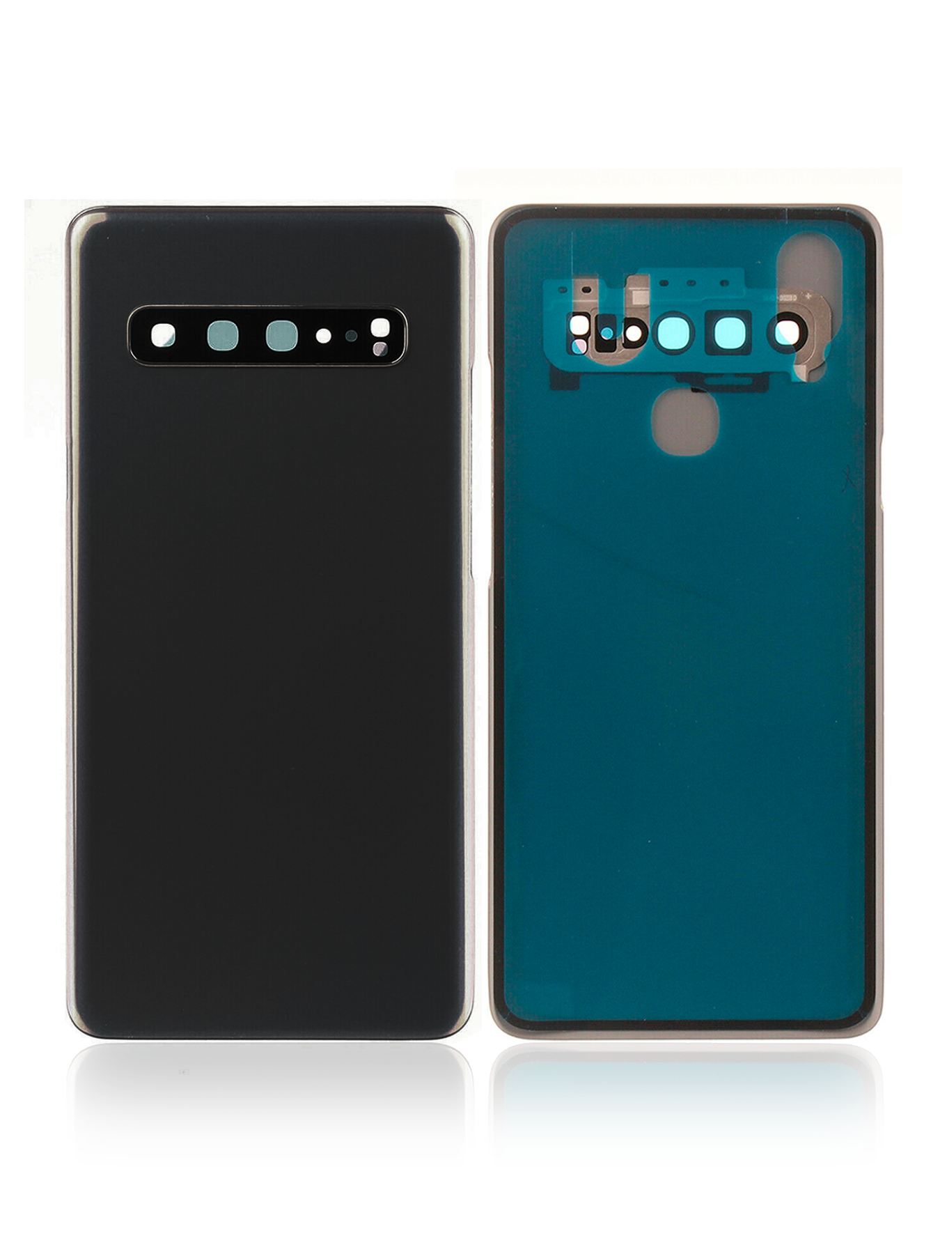 Replacement Back cover Glass With Camera Lens Compatible For Samsung Galaxy S10 5G  by Macfactory.Store (No Logo) (Vemake) (Prism Black)