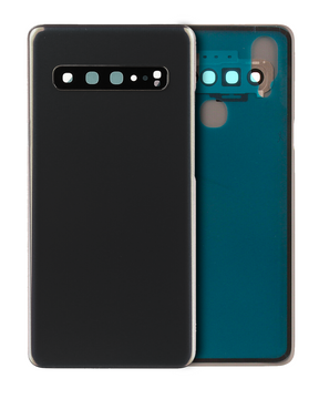 Replacement Back cover Glass With Camera Lens Compatible For Samsung Galaxy S10 5G  by Macfactory.Store (No Logo) (Vemake) (Prism Black)