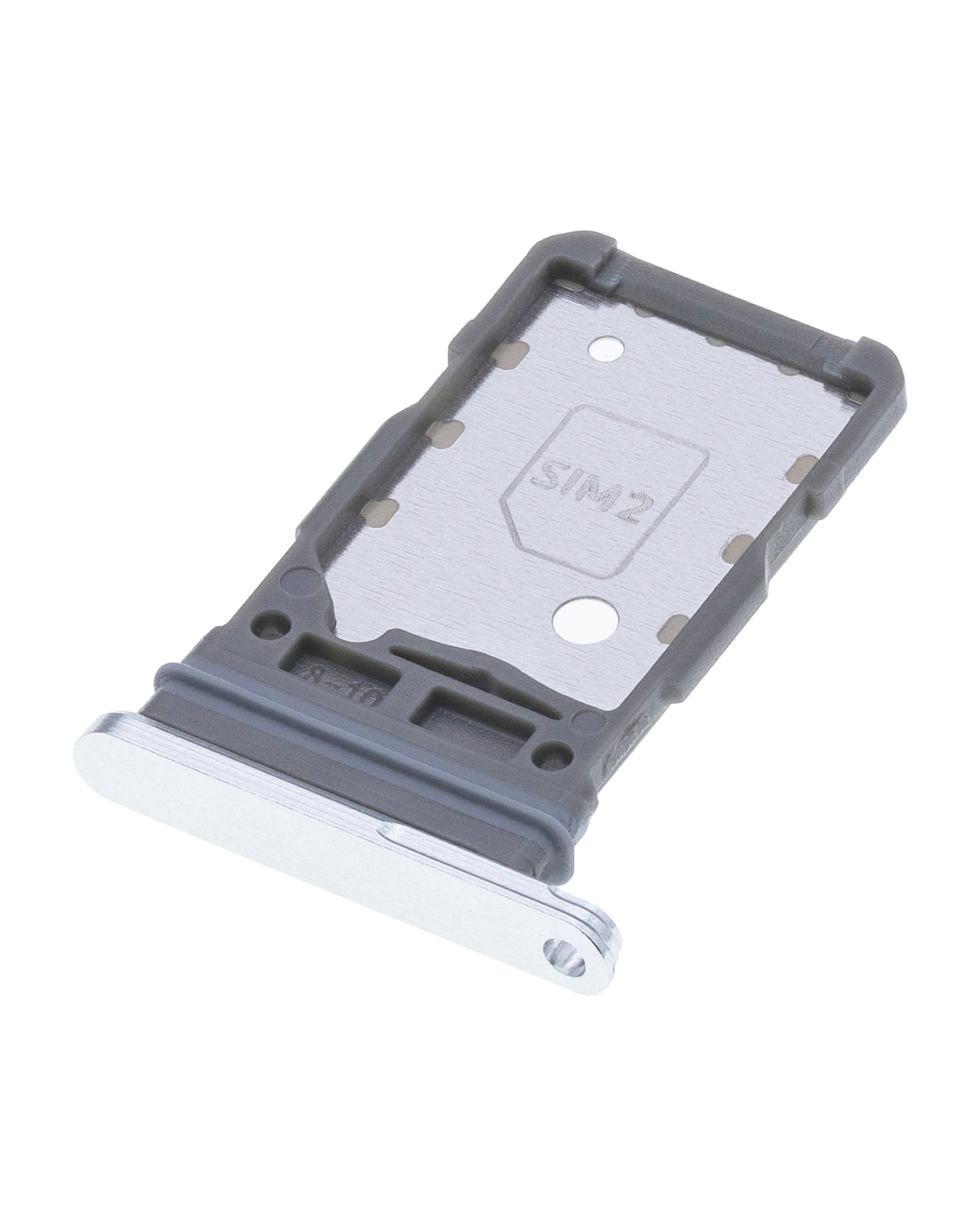 Dual Sim Card Tray Compatible For Samsung Galaxy S21 Plus Replacement (Phantom Silver)