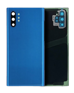 Replacement Back Cover Glass With Camera Lens Compatible For Samsung Galaxy Note 10 Plus / 5G (Service Pack) (Aura Blue)