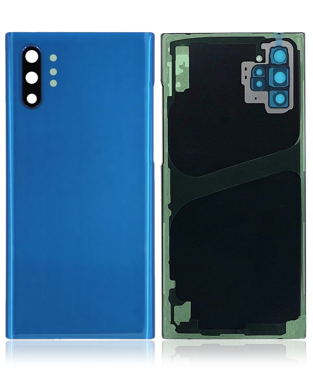 Replacement Back Cover Glass With Camera Lens Compatible For Samsung Galaxy Note 10 Plus / 5G (Service Pack) (Aura Blue)