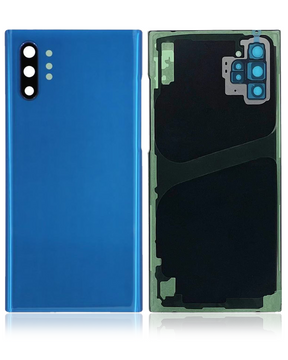 Replacement Back Cover Glass With Camera Lens Compatible For Samsung Galaxy Note 10 Plus / 5G (Service Pack) (Aura Blue)