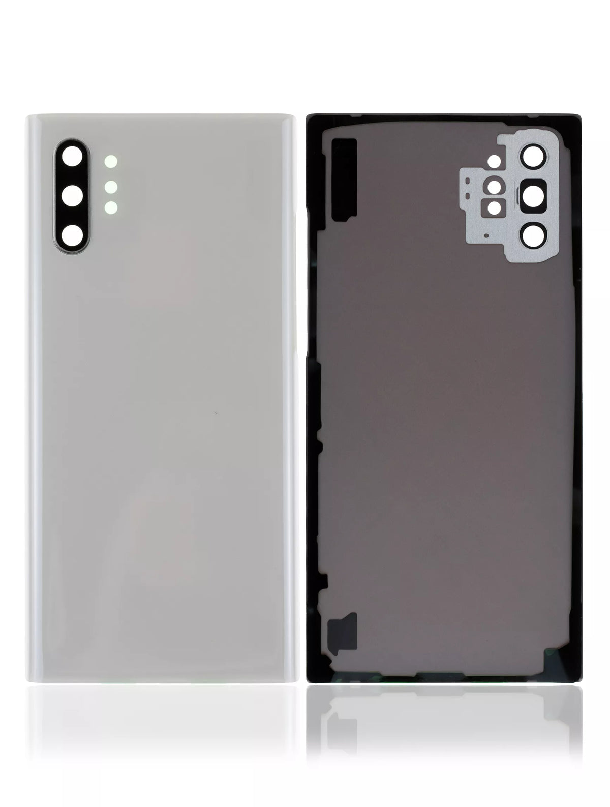 Replacement Back Cover Glass With Camera Lens Compatible For Samsung Galaxy Note 10 Plus / 5G (Service Pack) (Aura White)