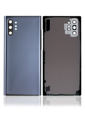 Back Cover Glass With Camera Lens Compatible For Samsung Galaxy Note 10 Plus / 5G Replacement (No Logo) (Vemake) (Aura Black)