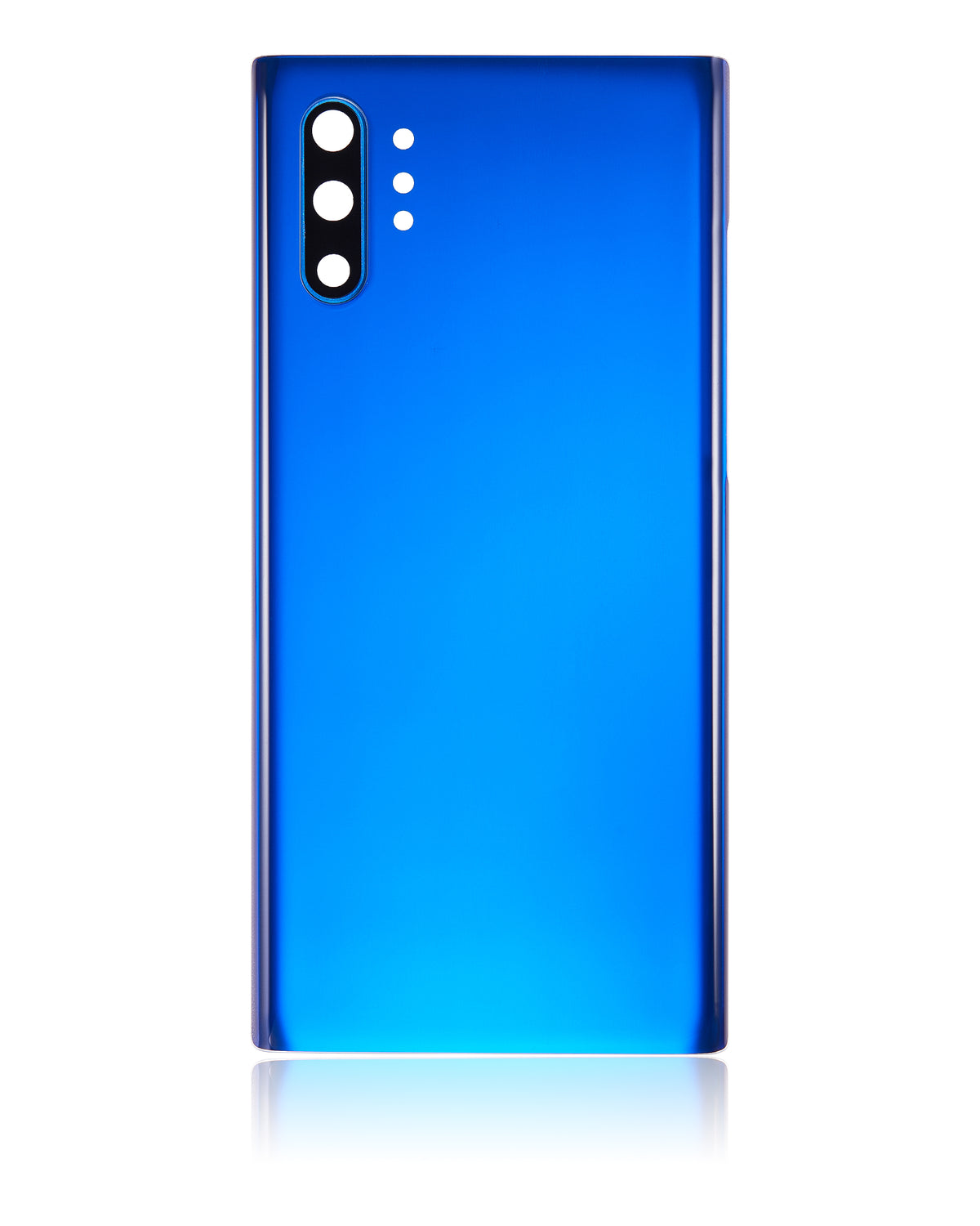 Replacement Back Cover Glass With Camera Lens Compatible For Samsung Galaxy Note 10 Plus / 5G (No Logo) (Vemake) (Aura Blue)