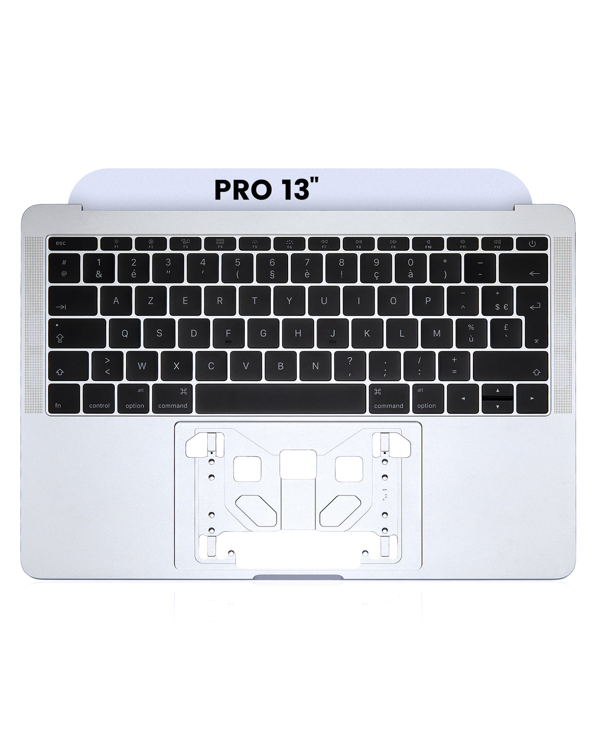 Top Case With Keyboard Compatible For MacBook Pro 13" Retina (A1708 / Late 2016 / Mid 2017) (French Keyboard) (Silver)