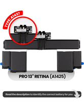 Battery (A1437) Compatible For MacBook Pro 13" Retina (A1425 / Late 2012)