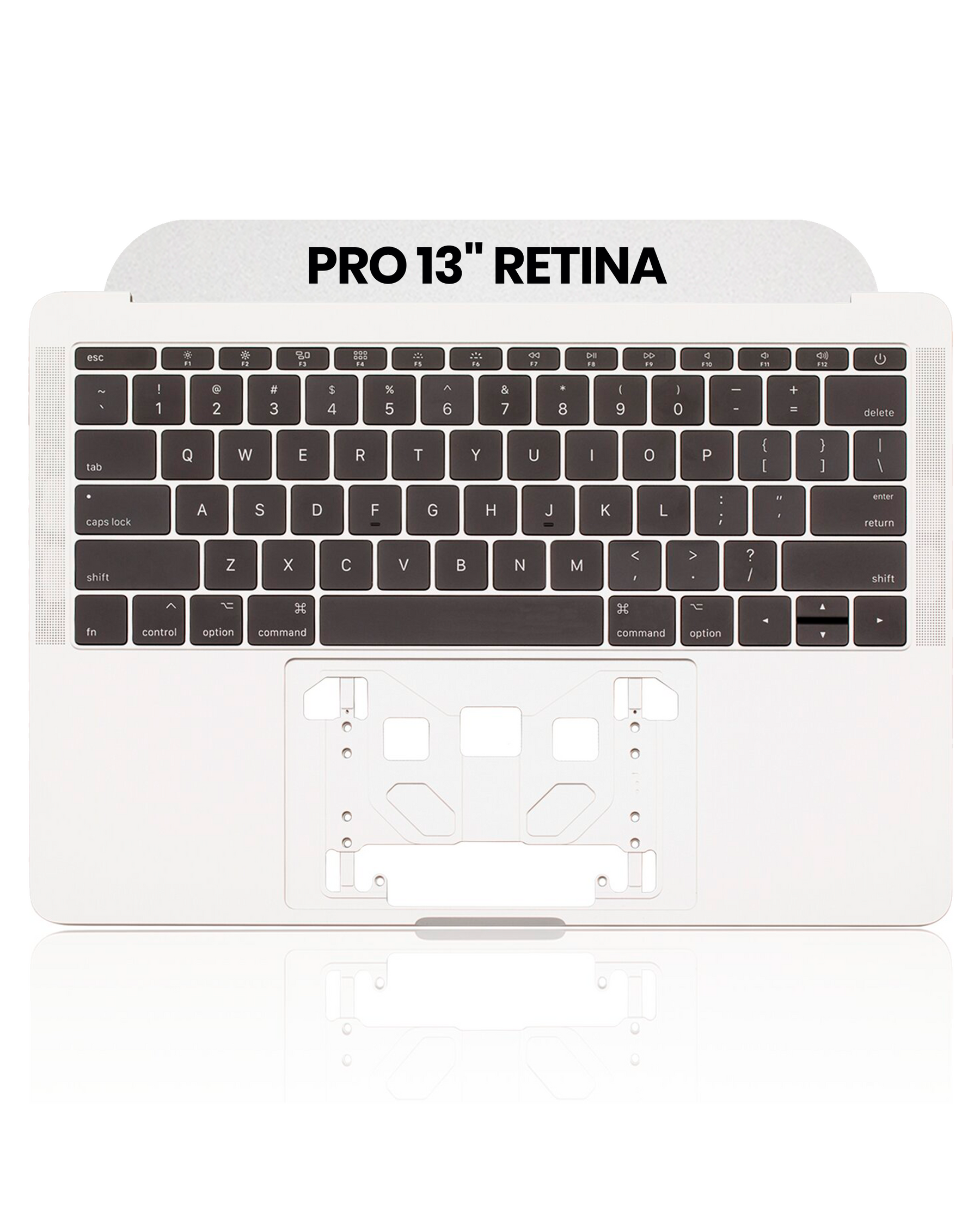 Top Case With Keyboard Compatible For MacBook Pro 13" Retina (A1708 / Late 2016 / Mid 2017) (US Keyboard) (Used OEM Pull: Grade New) (Silver)