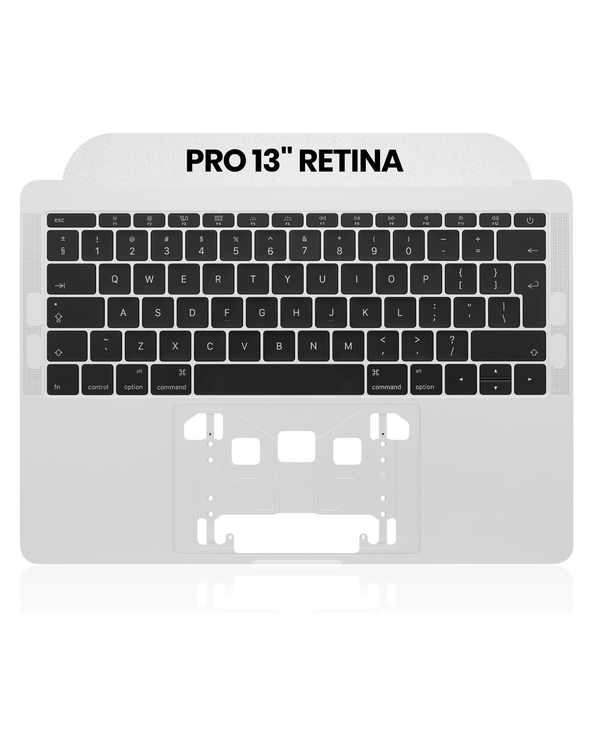 Top Case With Keyboard Compatible For MacBook Pro 13" Retina (A1708 / Late 2016 / Mid 2017) (UK Keyboard) (Used OEM Pull: Grade New) (Silver)