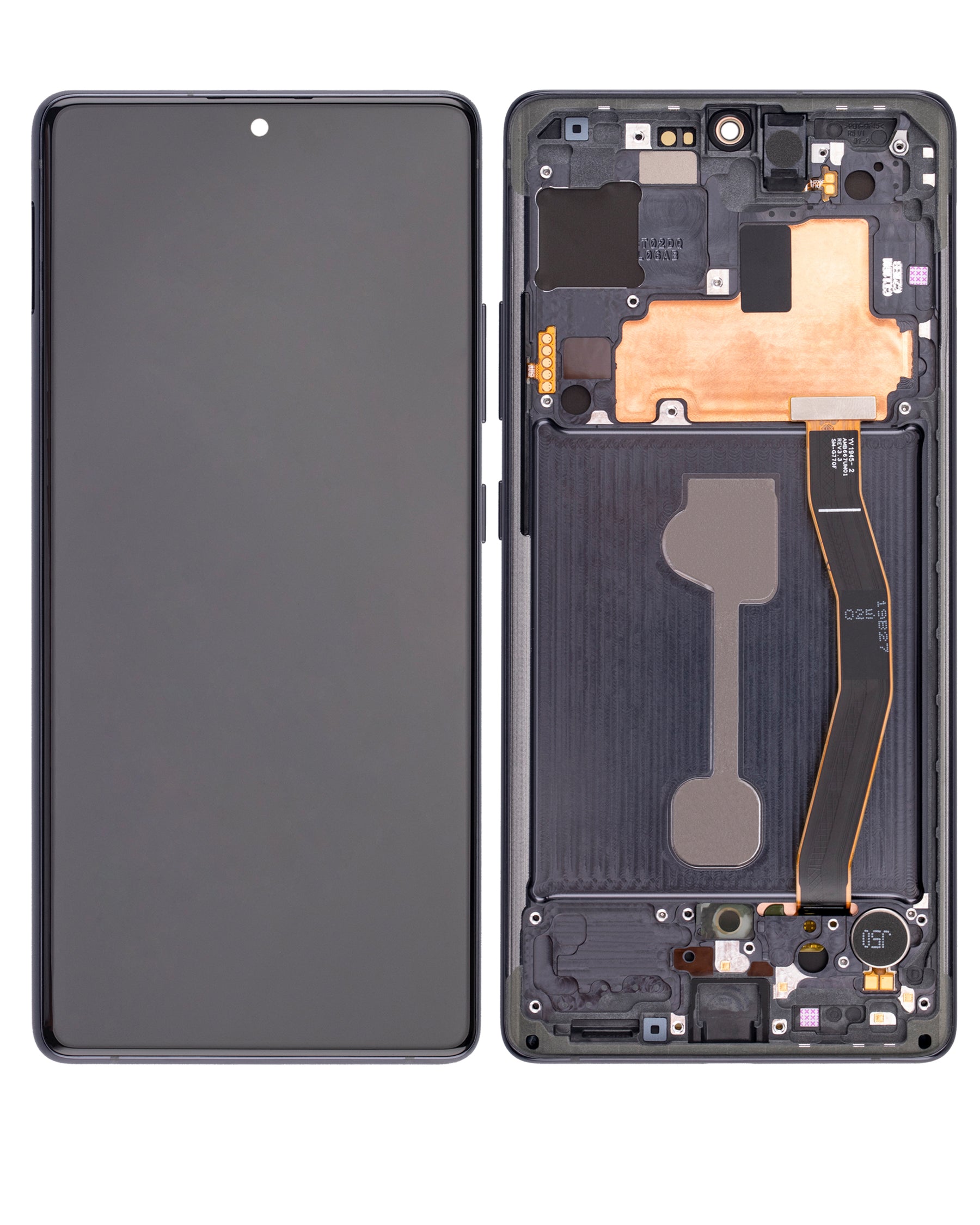 Replacement OLED Assembly With Frame Compatible For Samsung Galaxy S10 Lite (Refurbished) (Prism Black)