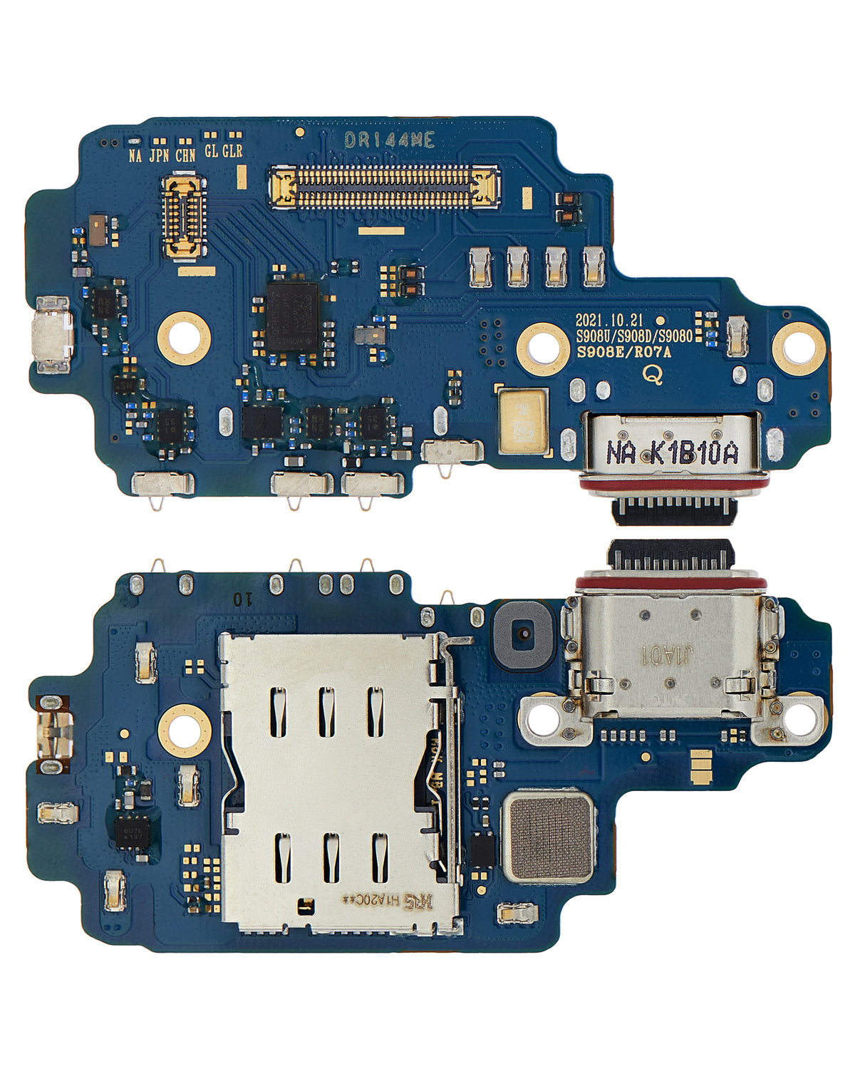 Charging Port Board With Sim Card Reader Compatible For Samsung Galaxy S22 Ultra 5G Replacement(US Version)