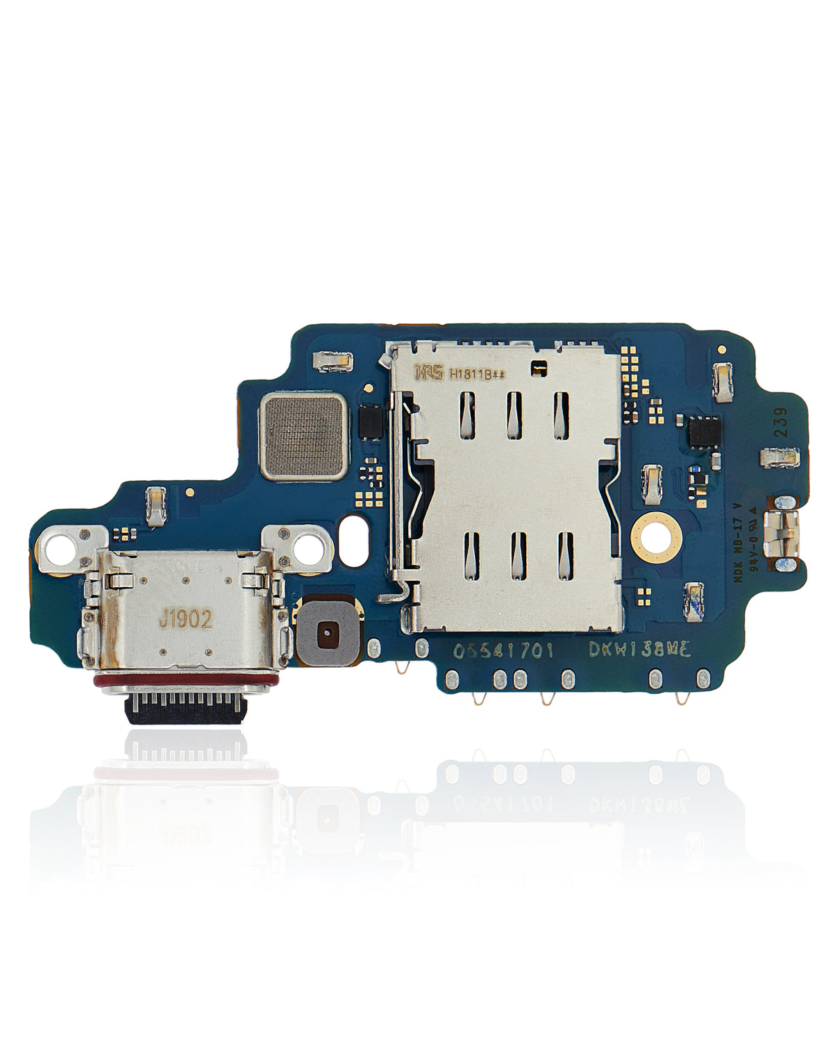 Charging Port Board With Sim Card Reader Compatible For Samsung Galaxy S22 Ultra 5G Replacement (S908B/N) (International Version)