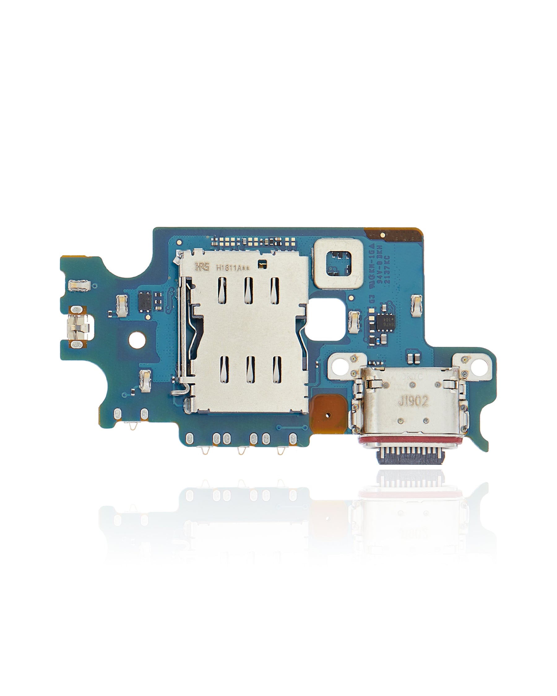 Charging Port Board With Sim Card Reader Compatible For Samsung Galaxy S22 Plus 5G  Replacement  by MacFactory.Store (S906B/N) (International Version)