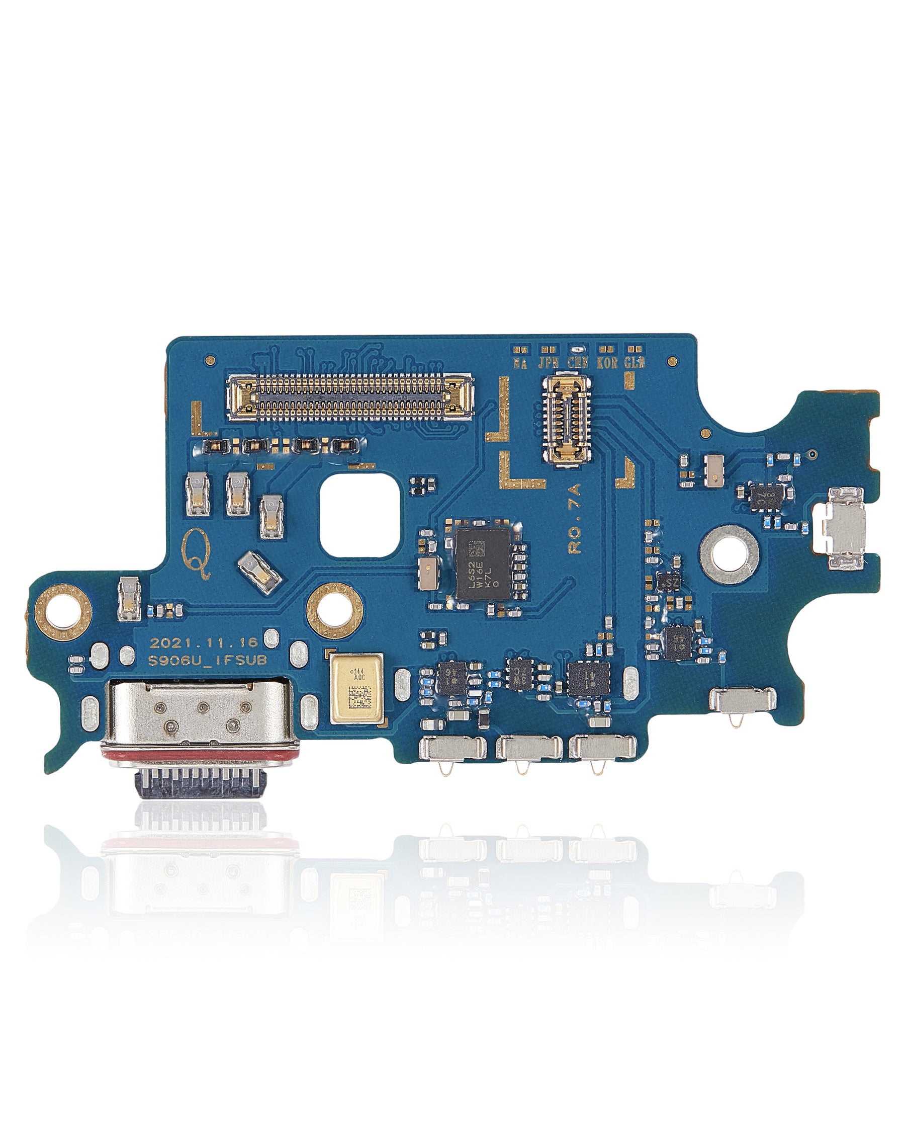 Charging Port Board With Sim Card Reader Compatible For Samsung Galaxy S22 Plus 5G Replacement (S9060) (Dual Sim Version)