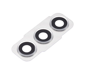 Back Camera Lens With Bezel Ring Compatible For Samsung Galaxy S21 FE 5G Replacement (White)