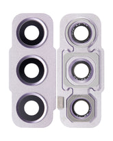 Back Camera Lens With Bezel Ring Compatible For Samsung Galaxy S21 FE 5G Replacement (Lavender)