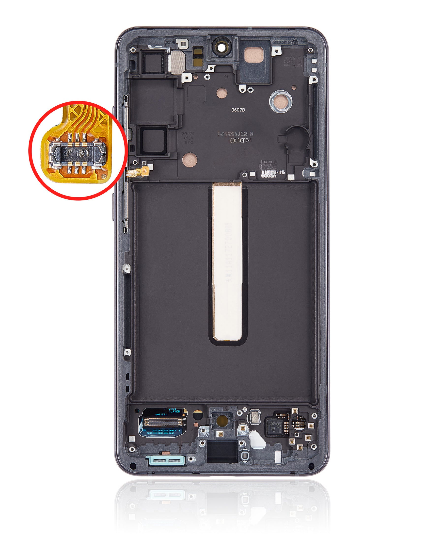 OLED Assembly With Frame Compatible For Samsung Galaxy S21 FE 5G Replacement  (US & International Version) (Service Pack) (Graphite)