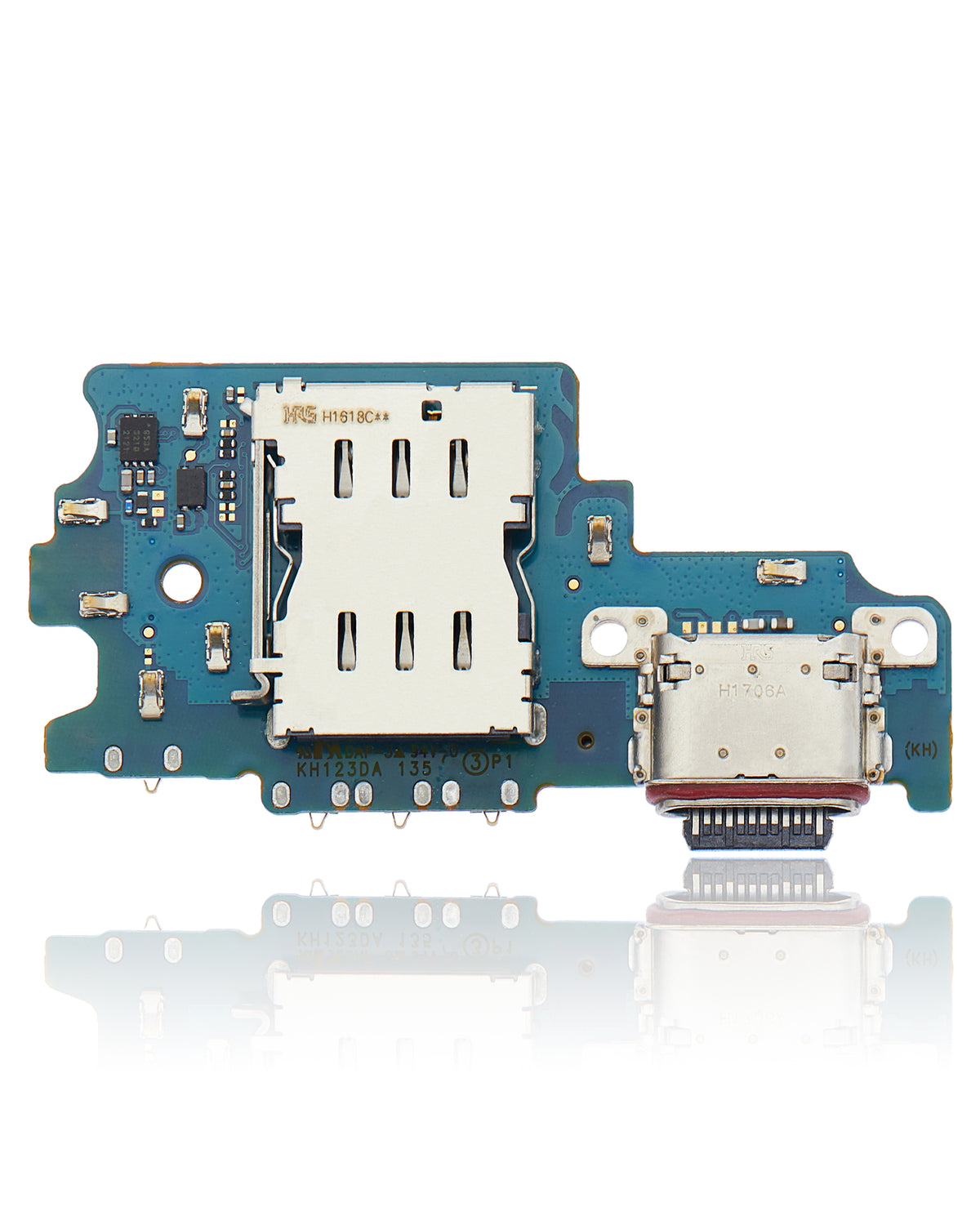 Charging Port Board With Sim Card Reader Compatible For Samsung Galaxy S21 FE 5G Replacement by Macfactory.in(G990B/N) (International Version)