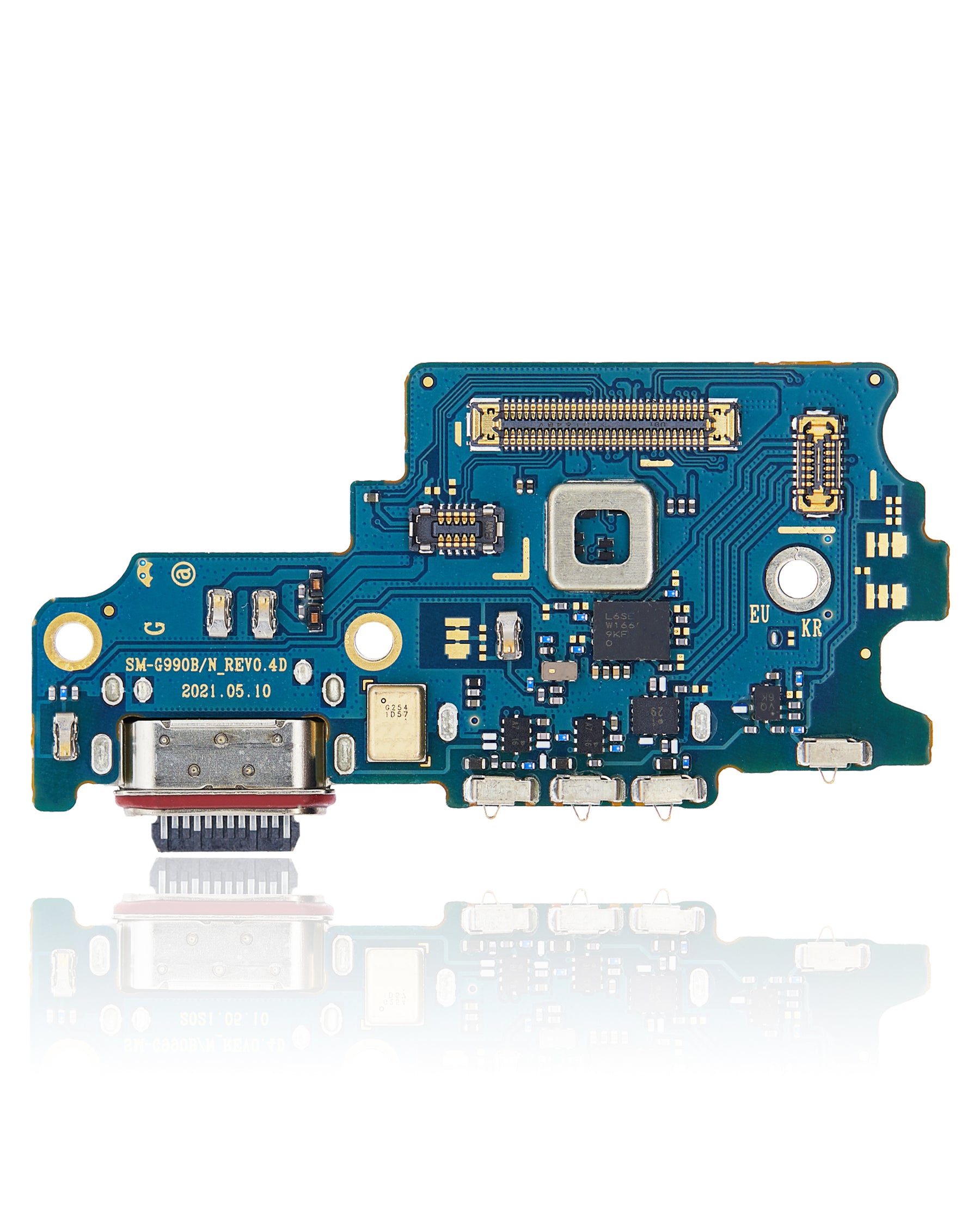 Charging Port Board With Sim Card Reader Compatible For Samsung Galaxy S21 FE 5G Replacement by Macfactory.in(G990B/N) (International Version)