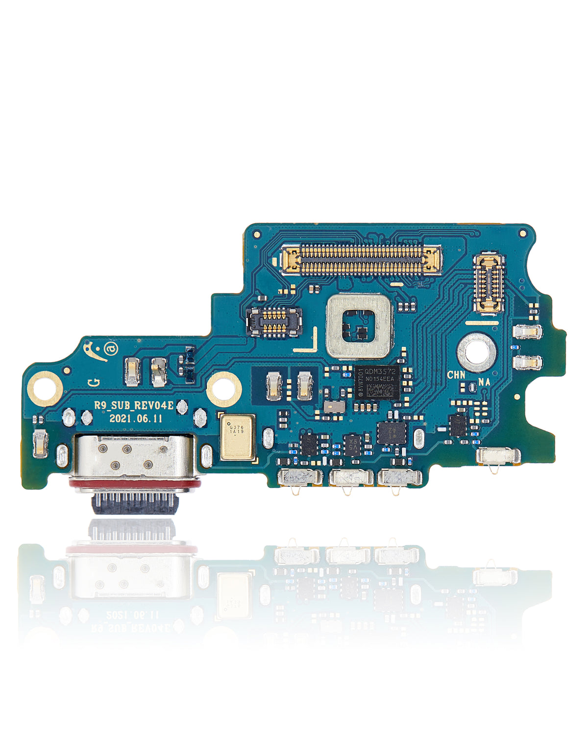 Charging Port Board With Sim Card Reader Compatible For Samsung Galaxy S21 FE 5G Replacement (US Version)