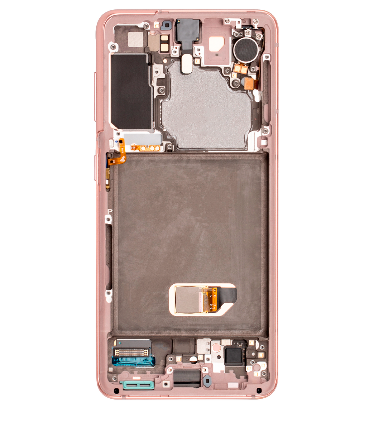 OLED Assembly With Frame Compatible For Samsung Galaxy S21 5G Replacement (Used OEM Pull: Grade A) (Phantom Pink)