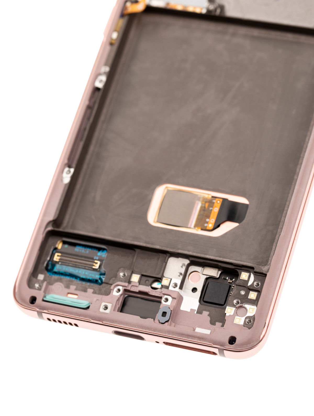 OLED Assembly With Frame Compatible For Samsung Galaxy S21 5G Replacement (Used OEM Pull: Grade A) (Phantom Pink)