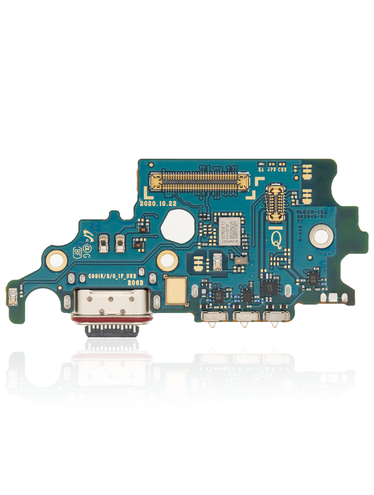 Charging Port Board With Sim Card Reader Compatible For Samsung Galaxy S21 5G Replacement by Macfactory.Store(G991U) (US Version)