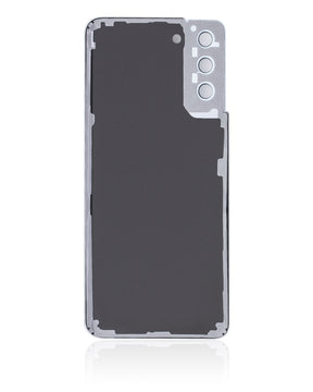 Replacement Back Cover Glass With Camera Lens Compatible For Samsung Galaxy S21 Plus (No Logo) (Vemake) (Phantom Silver)