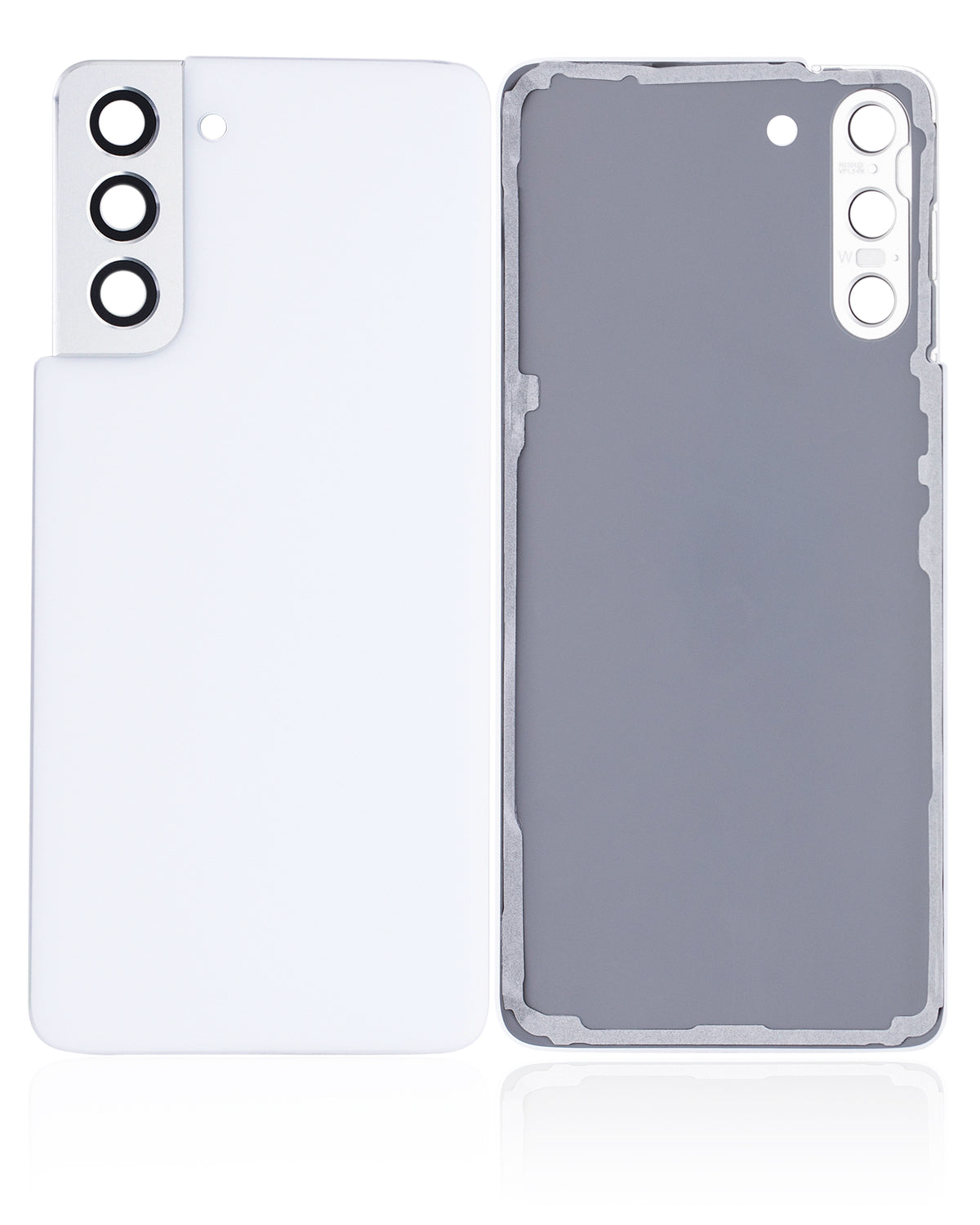 Back Cover Glass With Camera Lens Compatible For Samsung Galaxy S21 5G Replacement  (No Logo) (Vemake) (Phantom White)