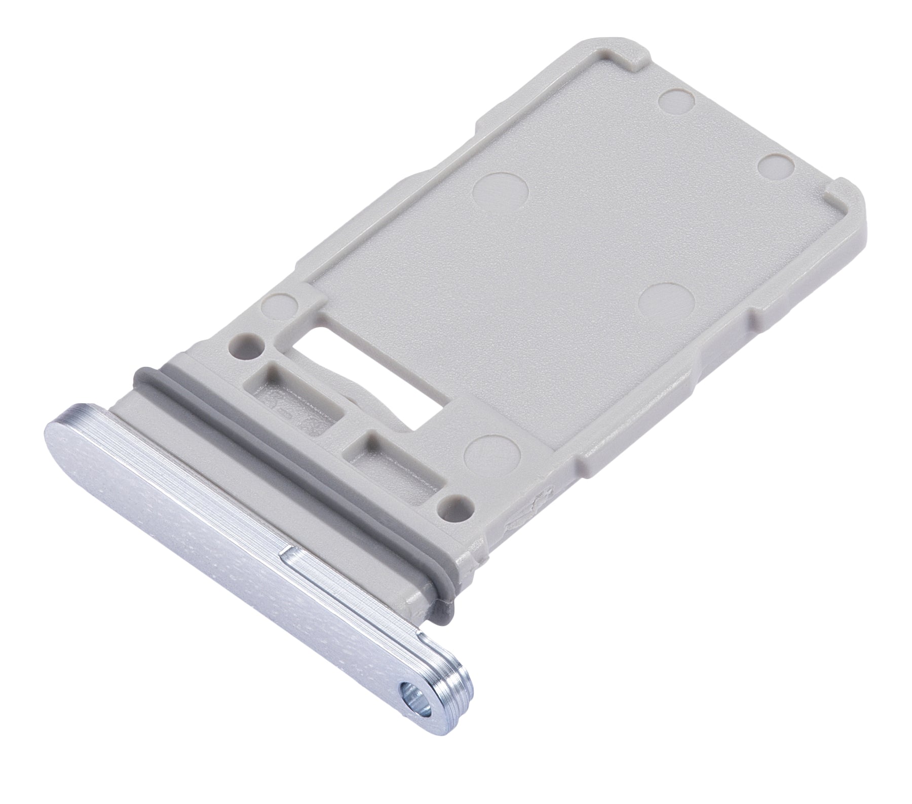 Single Sim Card Tray Compatible For Samsung Galaxy S21 Plus Replacement (Phantom Silver)