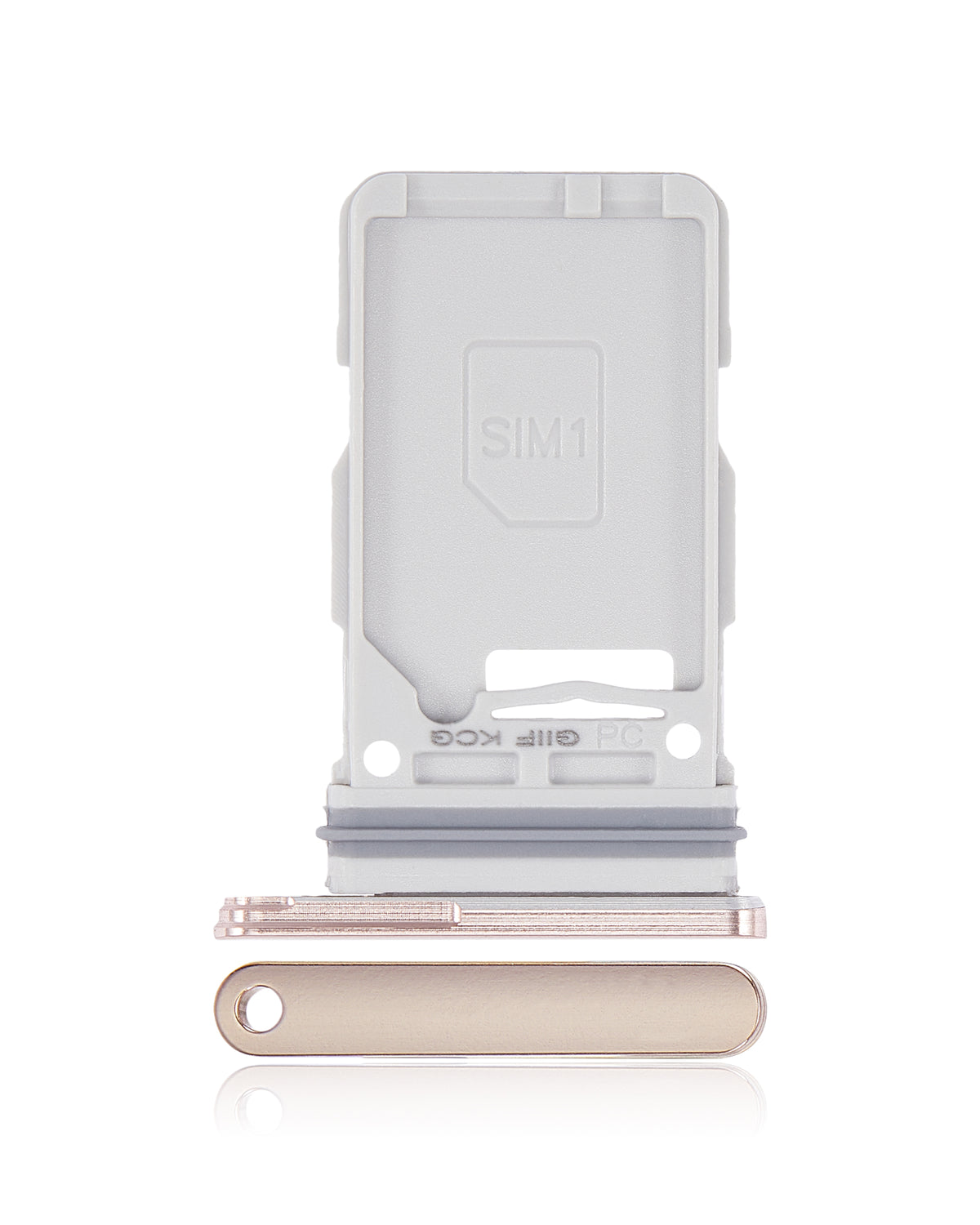 Single Sim Card Tray Compatible For Samsung Galaxy S21 Plus Replacement (Phantom Gold)