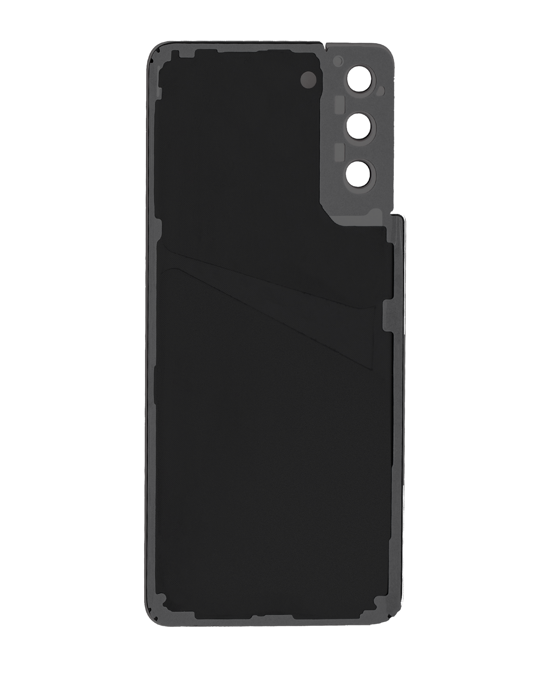 Back Cover Glass With Camera Lens Compatible For Samsung Galaxy S21 Plus Replacement (No Logo) (Vemake) (Phantom Black)